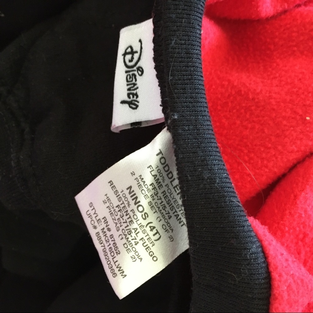 Disney fleece pajama top 4t - Picture 5 of 5